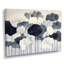 Étang de lotus gris - Impression sur toile encadrée de feuilles-1185084880-1185084894