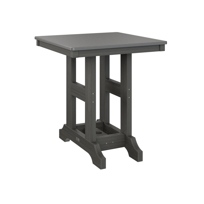 Table de salle à manger carrée 28 po Berlin Gardens Garden Classic, Gris côtier, H 30,87 po x l 28 po x P 28 po
