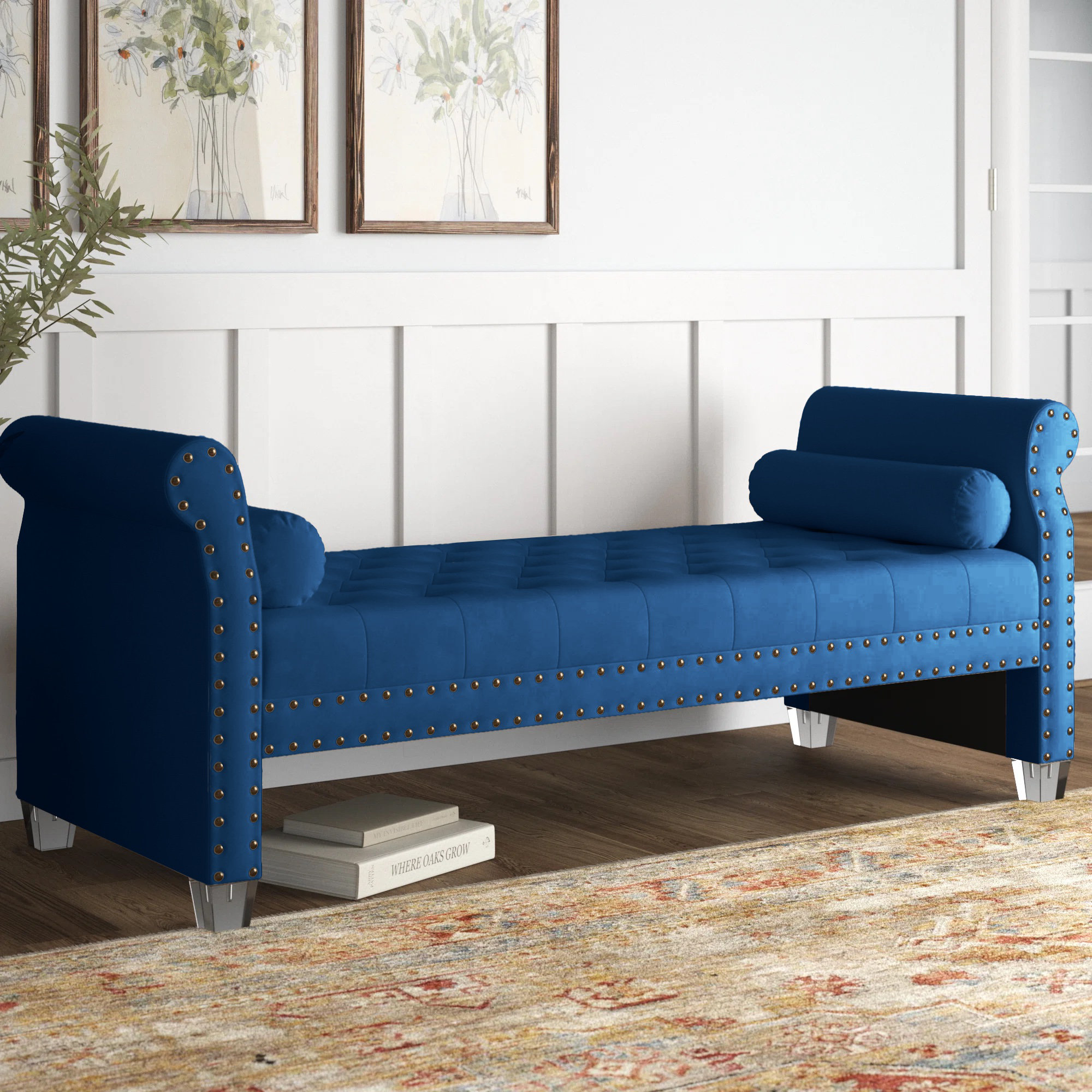 Donna Two Cushion Or Single Bench Seat Fabric Sofa With Track Arms