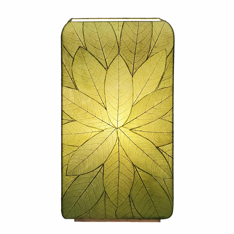 Rebersburg Cocoa Leaves Novelty Lamp, Green