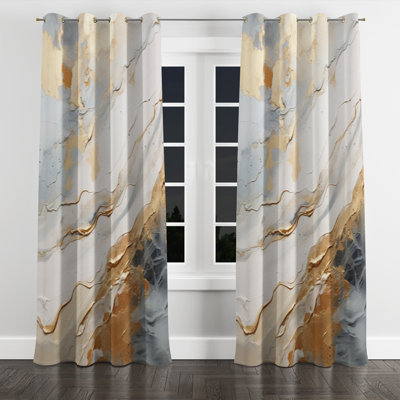 Andelyn - Shapes Abstract Room Darkening Grommet Curtain - 1 Panels