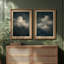 «Moody Cloudscape Dark Blue Dramatic Sky», ensemble de 2 reproductions d'art encadrées sur papier de qualité supérieure 26 po x 36 po-121103603
