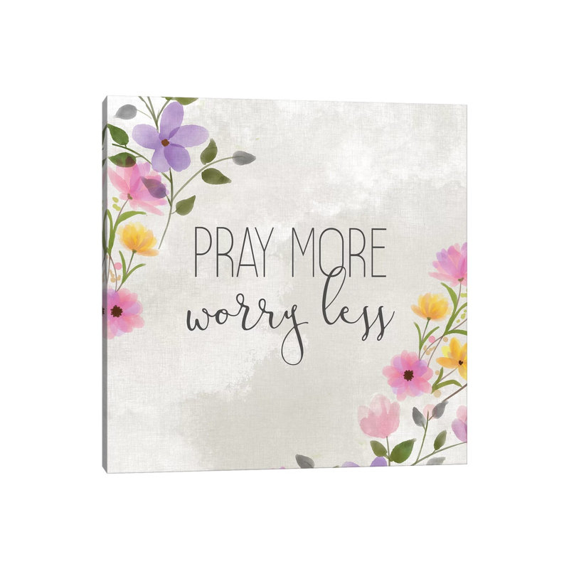 Pray More by Kimberly Allen - Wrapped Canvas Gallery-Wrapped Canvas Giclée, 45.72 cm H x 45.72 cm W