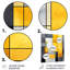 Jaune et gris fusion géométrique 3 - art mural géométrique en métal-2093737981