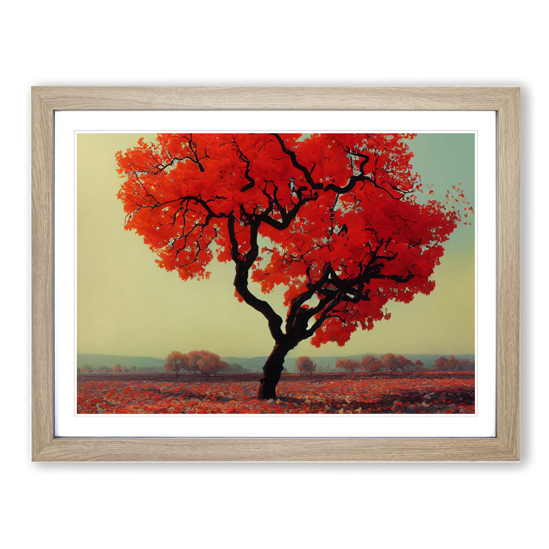 Flawless Tree - Single Picture Frame Print, 34cm H x 46cm W x 2cm D, Oak Framed