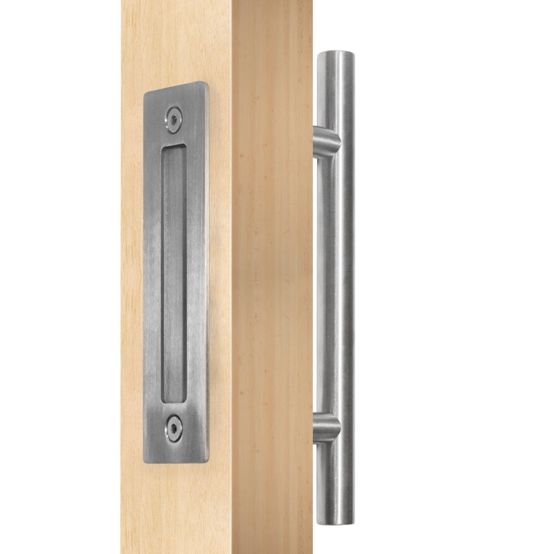 Black Stainless Steel Handle/Pull, Brushed Steel