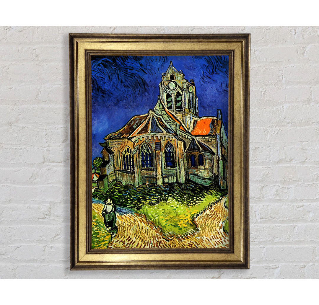 Van Gogh Die Kirche von Auvers - Einzelner Bilderrahmen Kunstdrucke