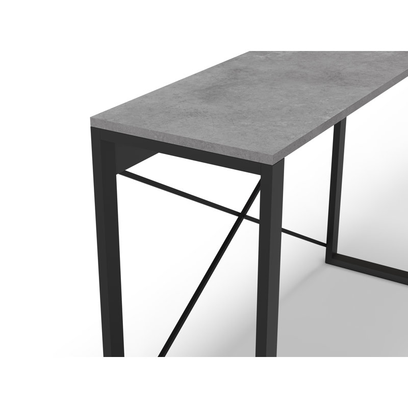 Aliceville Console Table Retro 110cm with Metal Legs, Black, Black Bute