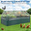 8x4x2 ft Galvanized Raised Garden Bed with Greenhouse Cover, Zippered Doors, Extra Deep-2070565179