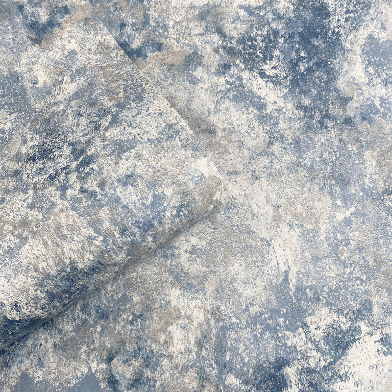  Perico Stone Wallpaper - For Living Room, Bedroom, Fireplace - Textured Finish, Pattern, Multi, Blue