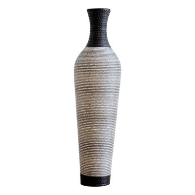 39.4" Handmade Pvc Tall Floor Vase, Rustic Textured