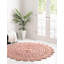 Tapis rose en jute tissé à la machine Oval Jens-701493534