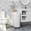 Armoire à papier hygiénique, armoire de salle de bain mince avec 4 roulettes, petite armoire de rangement pour salle de bain