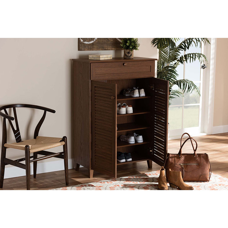 Brentford Shoe Storage Cabinet, Walnut