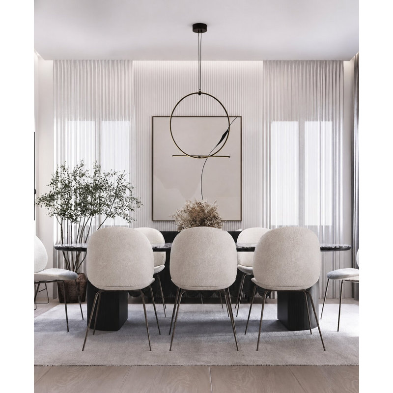 Modern 2-Light Black LED Chandelier With White Acrylic Diffuser