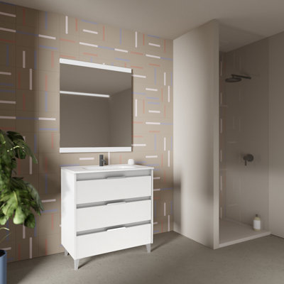Vanity & Mirror Set