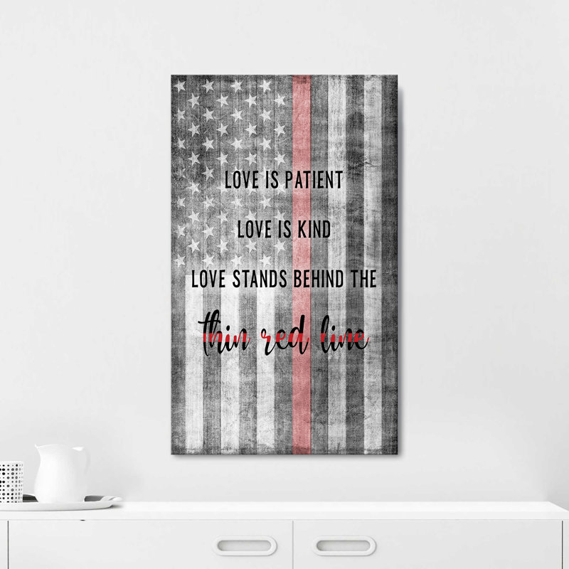 "Thin Red Line" par Natalie Carpentieri, reproduction sur toile, H 40 po x l 24 po x P 1,5 po
