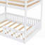Lit superposé double en bois avec échelle et amp; Barrières de sécurité (L 77,5 po x l 56,5 po x H 60,2 po), aucun sommier requis, robuste Durable