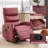 Heat Massage Manual Recliner Chair With Rocker And Swivel In Fabric For Living Room-328087357