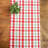 Strawberry Patch & Plaid Table Runner