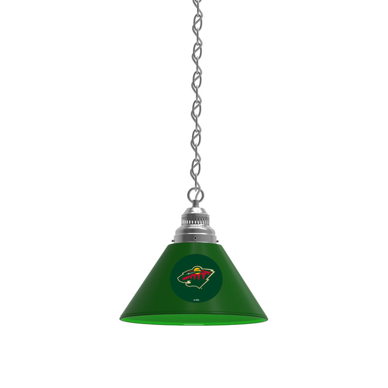 1 - Light Single Pendant, Chrome, Minnesota Wild