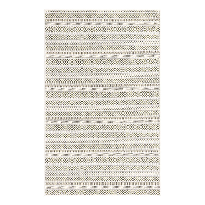 Striped Indoor / Outdoor Rug, Rectangle 3'3" x 5'3"