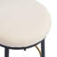 Ensemble de 2 tabourets de comptoir 24,75 po Modern, ensemble de 2 tabourets de comptoir blancs avec structure en fer, coussin éponge, repose-pieds, convient à la cuisine / chambre à coucher / salle à manger.