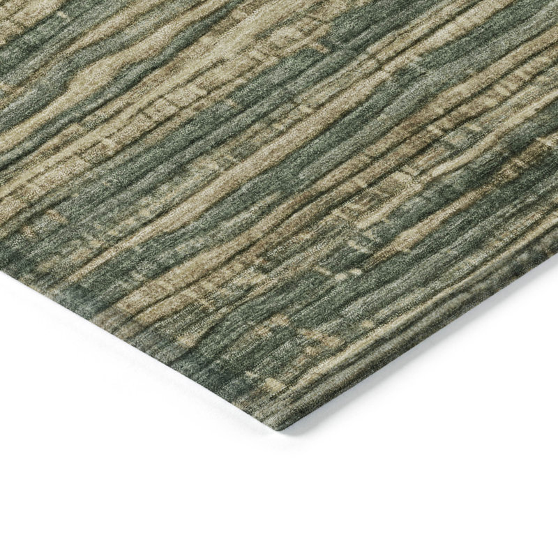 Tapis intérieur / extérieur lavable à la machine Xhevrie, Rectangulaire 8 pi x 10 pi