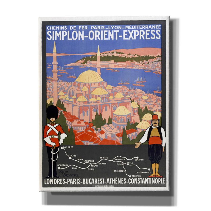 "Simplon Orient Express" par Vintage Posters, H 16 po x l 12 po x P 0,75 po