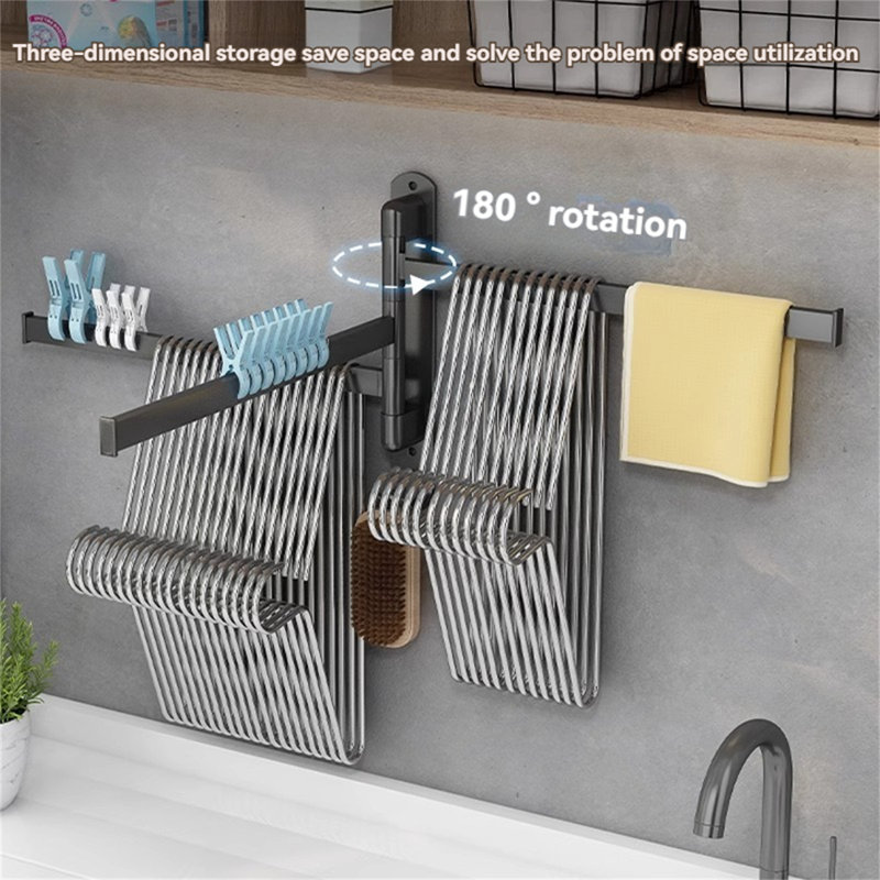 Flexispace 180° Rotatable Balcony Clothes Rack