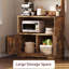 Étagère Bakers avec armoire de rangement, support pour micro-ondes avec prises de courant-167819389