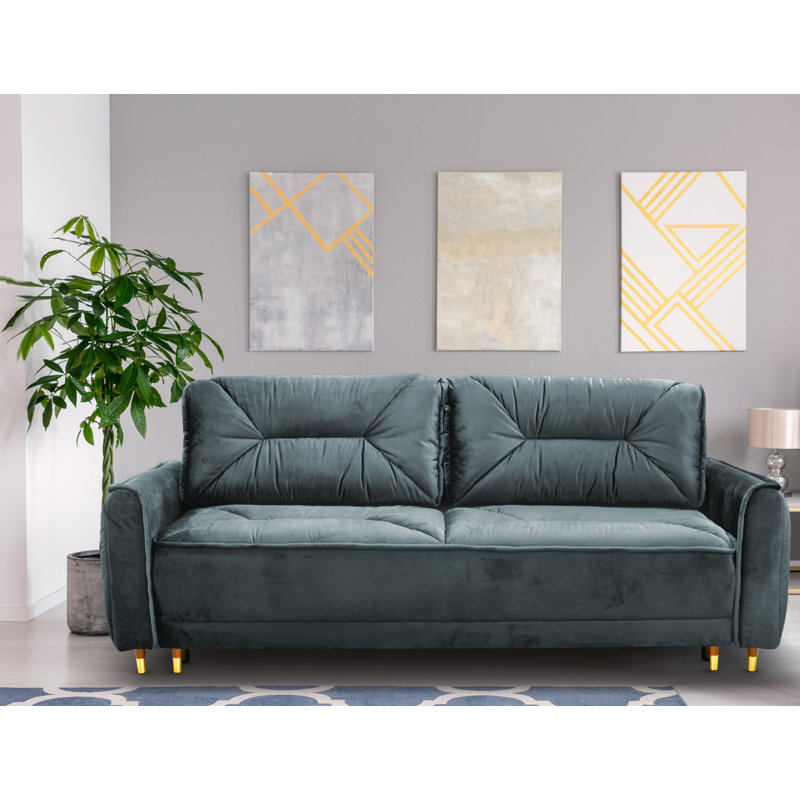 Alixandra 3 Seater Sofa & Chaise, Light Blue