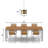 14"W Gold-Tone Metal Drum Shade Pendant