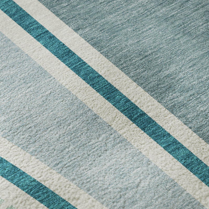 Tapis de qualité supérieure Prisco, Teal, 3' x 5'