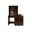 Armoire de rafraîchissement pour salle de pause de bureau avec tablette pour micro-ondes, mini-réfrigérateur et poubelle - Huche de station de café commerciale entièrement assemblée - l 54 po x P 24 po x H 75 po-35517350