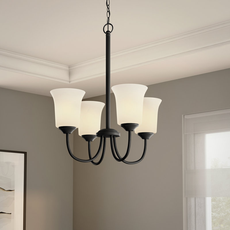 Jaymere 3 - Light Dimmable Classic / Traditional Chandelier, Matte Black