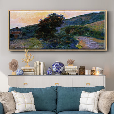Sunset at Giverny, 1886 - Framed Canvas