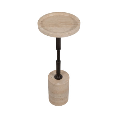 27" Comino Tall Travertine Table