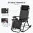 Outsunny Set of 2 Zero Gravity Folding Rocking Chairs with Trays-108312863