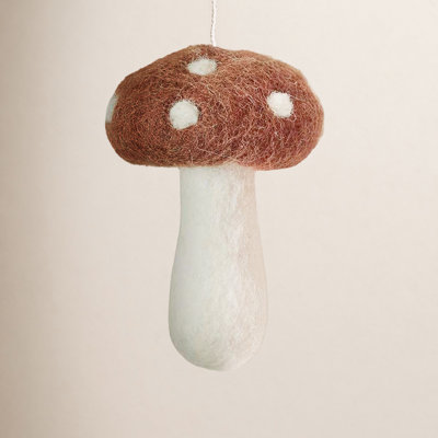 Felted Mushroom Ornament