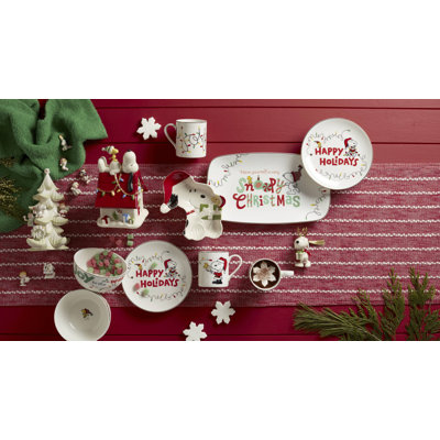 SNOOPYS CHRISTMAS Snoopy Christmas 12-Piece Dessert Set