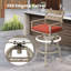 Tabouret de bar rotatif en aluminium 28,7 po avec coussin Sunbrella Tannah-62162403