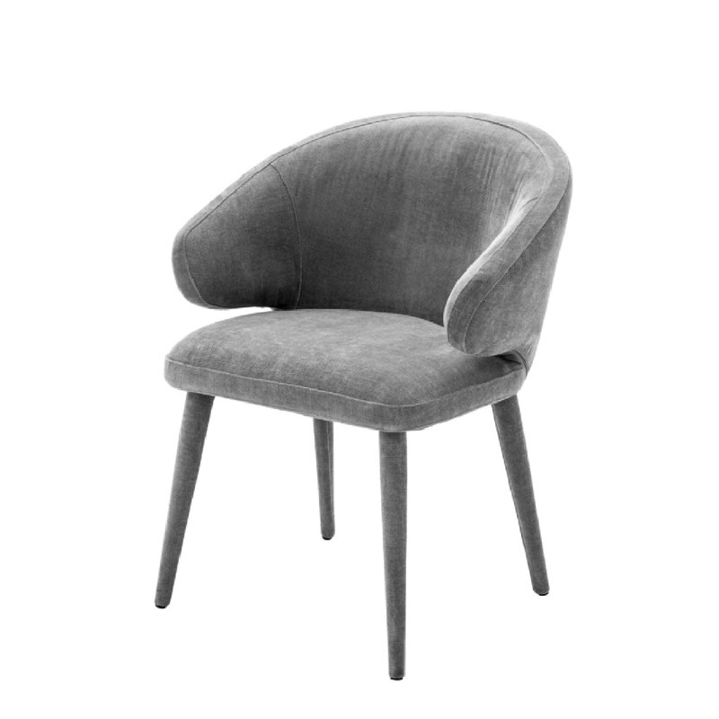 Cardinale Upholstered Arm Chair, Gray