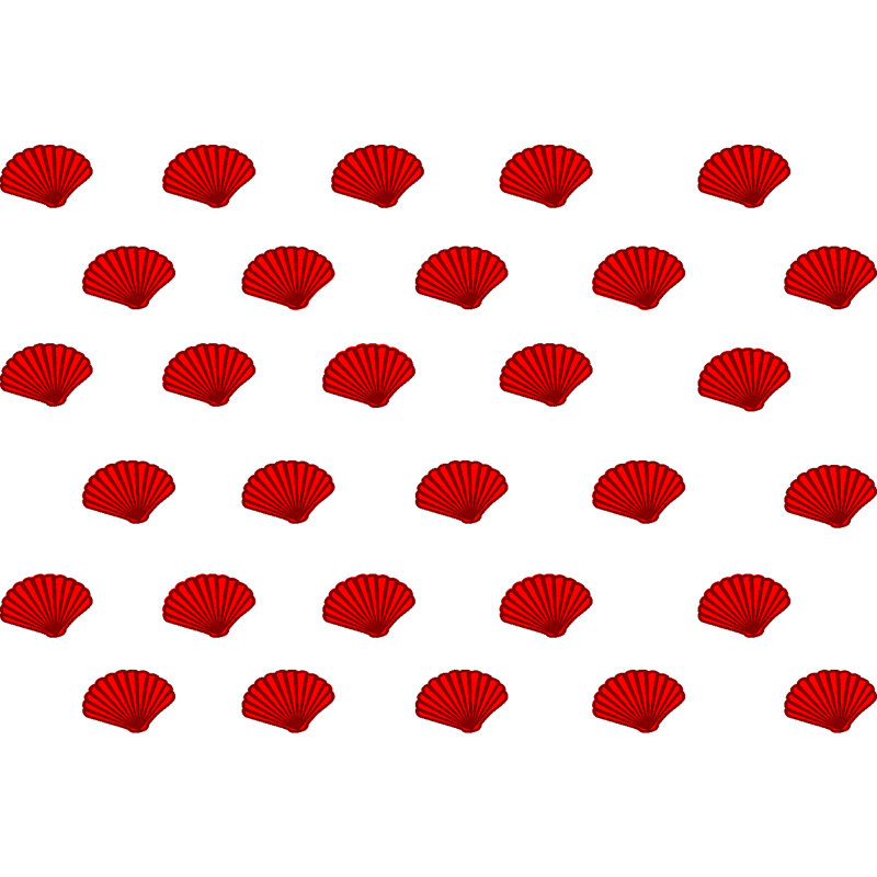 Adhésif décoratif mer de plage nautique sea coquillages Nicklas, Rouge