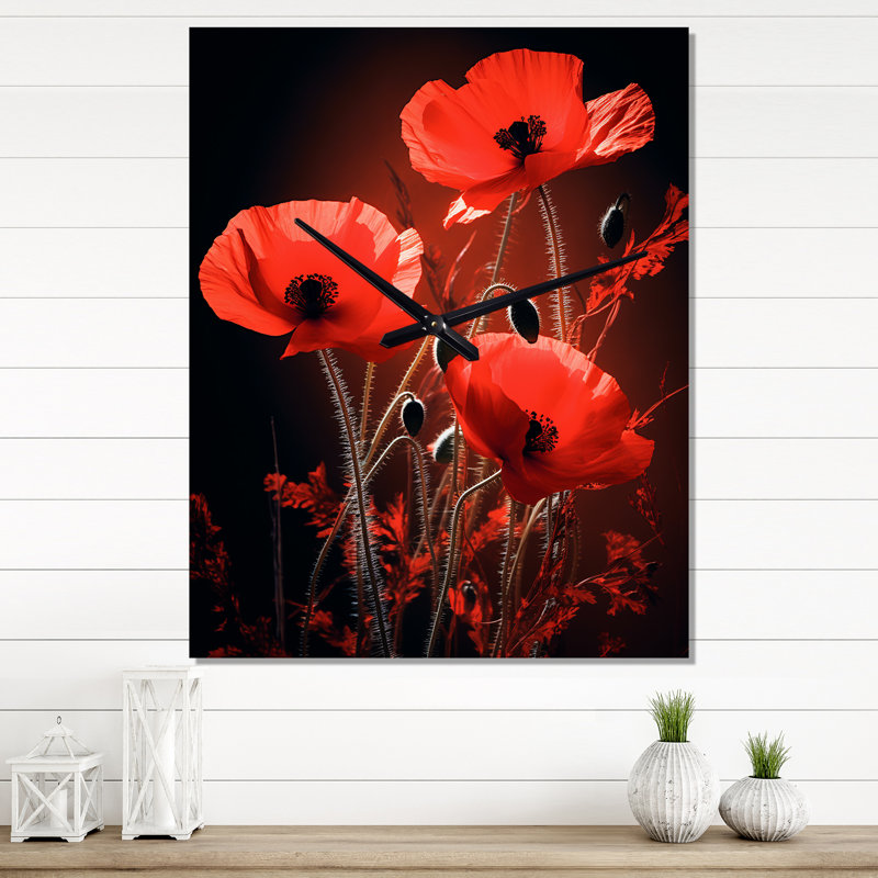Chantalle - Horloges murales Poppies, Grand