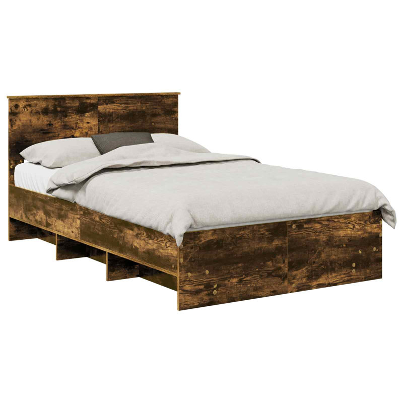 Bed, Smoked Oak, Double (4'6)