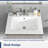 24"L x 20" W White Rectangular Single Vanity Top with Three Faucet Holes and Overflow(Top Only)