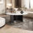 Simple round microcrystalline stone coffee table-104132824