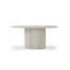 Console ovale en marbre 71 po beige