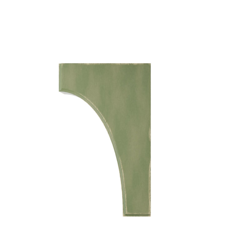 Support décoration rétro en bois Clarksville, H 10 po x l 1,75 po x P 6 po, Vert patiné